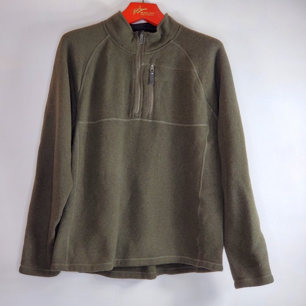 SMARTWOOL Green Zip Front Pullover XL EUC